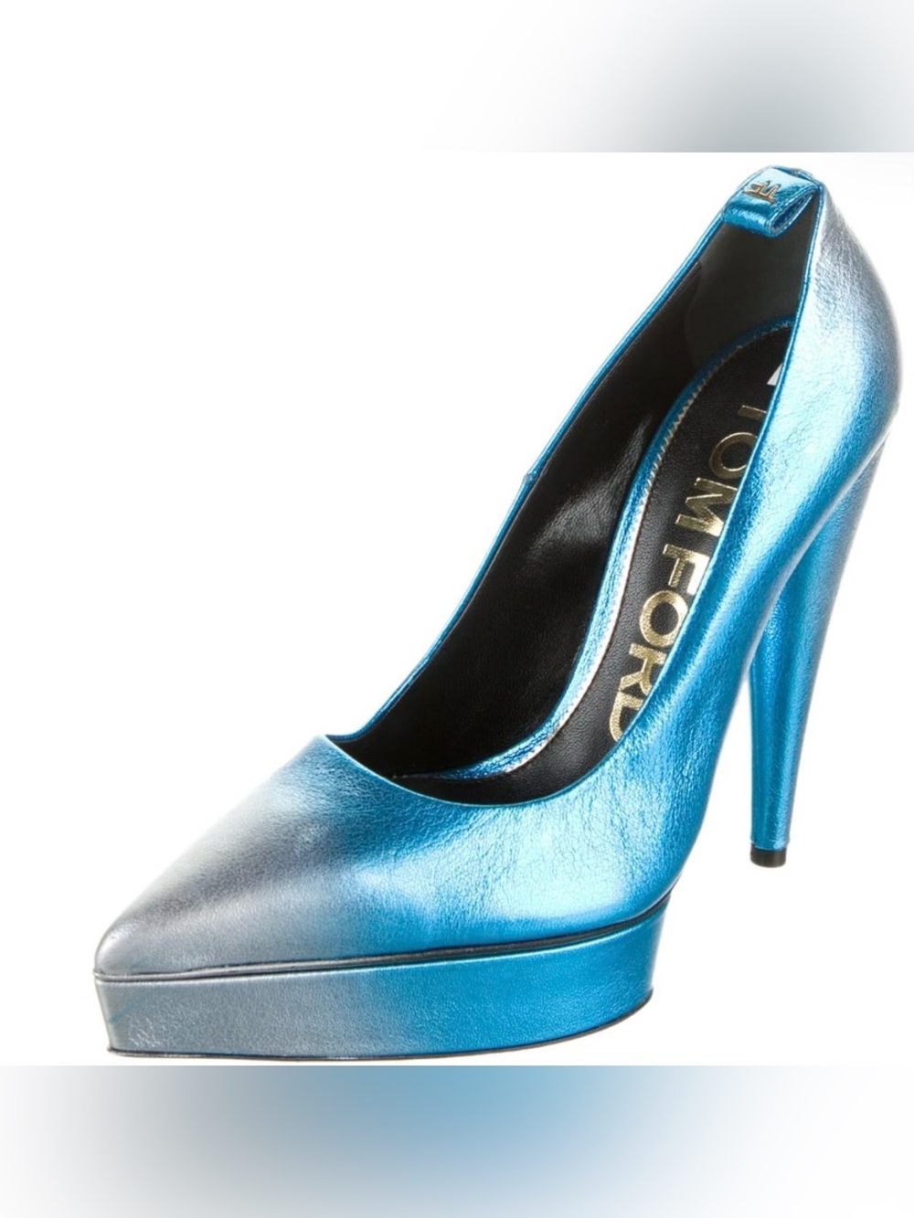 Tom Ford Silver & Blue ombré Pumps/heels - size 7, EUC, $1890